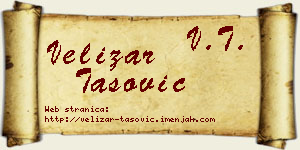 Velizar Tašović vizit kartica